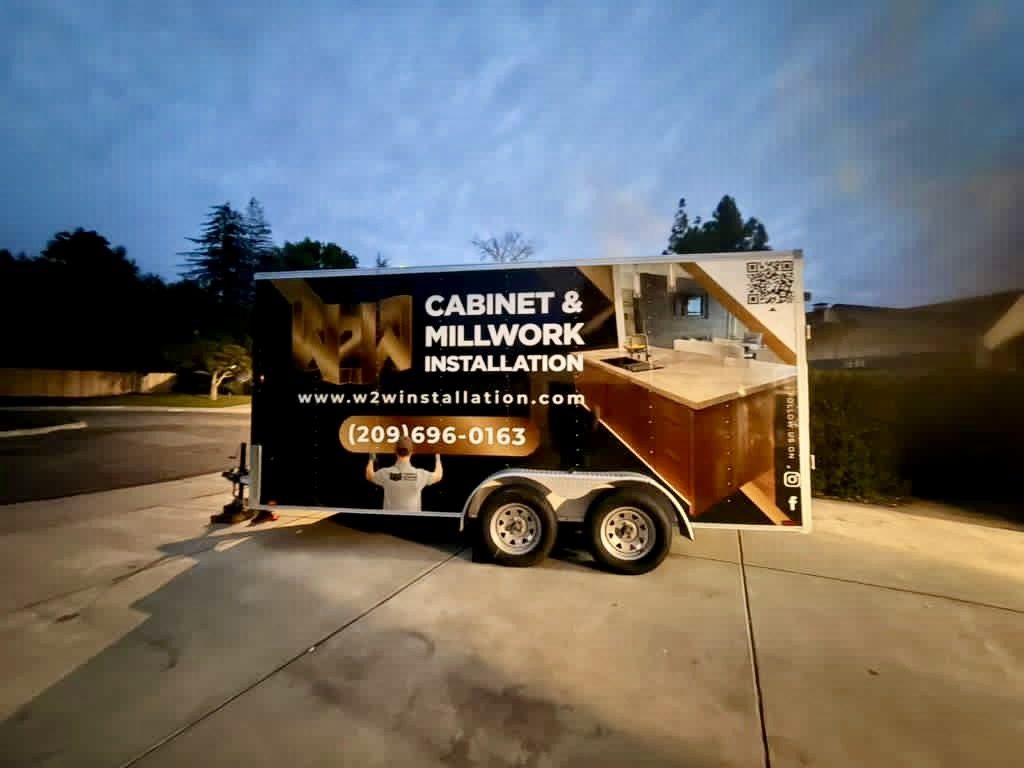 W2W Cabinet & Millwork — Trailer Wrap